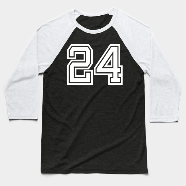 Numbers 24 for a sports team, group, or community Baseball T-Shirt by DariBangAngga